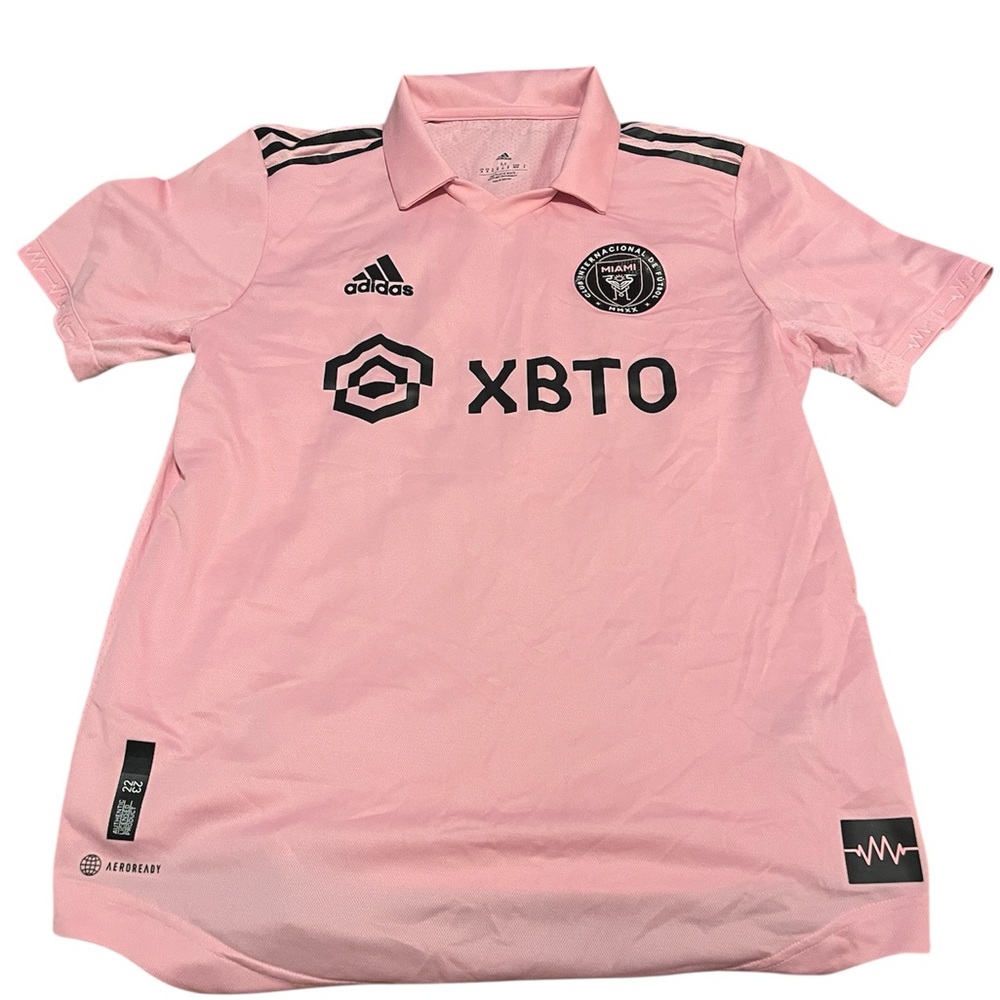 Adidas Light Pink Soccer Jersey with Black Details